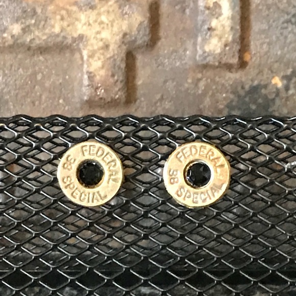 Handcrafted Swarovski Bullet Earrings - Picture 3 of 3